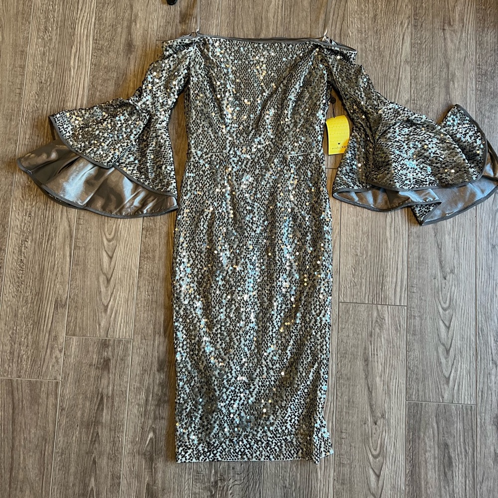 NWT Milly Selena Off-the-Shoulder Sequined dress Size 4 $675